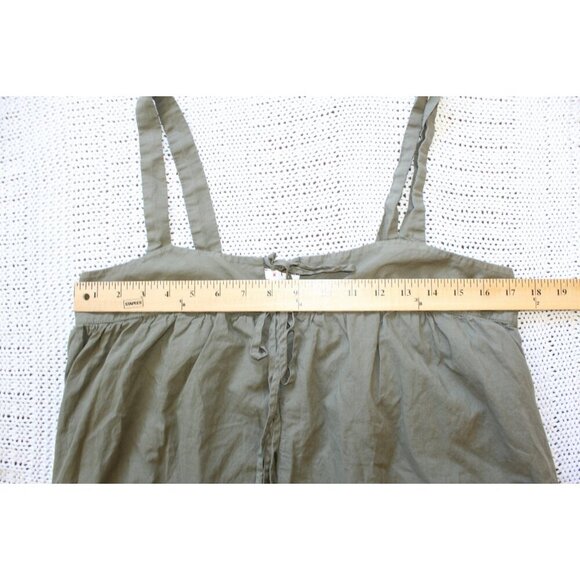 Xirena Kynsley Poplin Midi Dress Army Green M Pockets Cotton Adjustable Straps - Picture 3 of 12